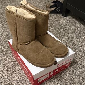 BearPaw Tan Suede Winter Boots